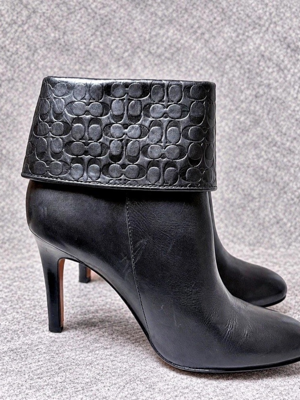 Coach Mackenna Soft Leather Bootie Black US 9.5 B